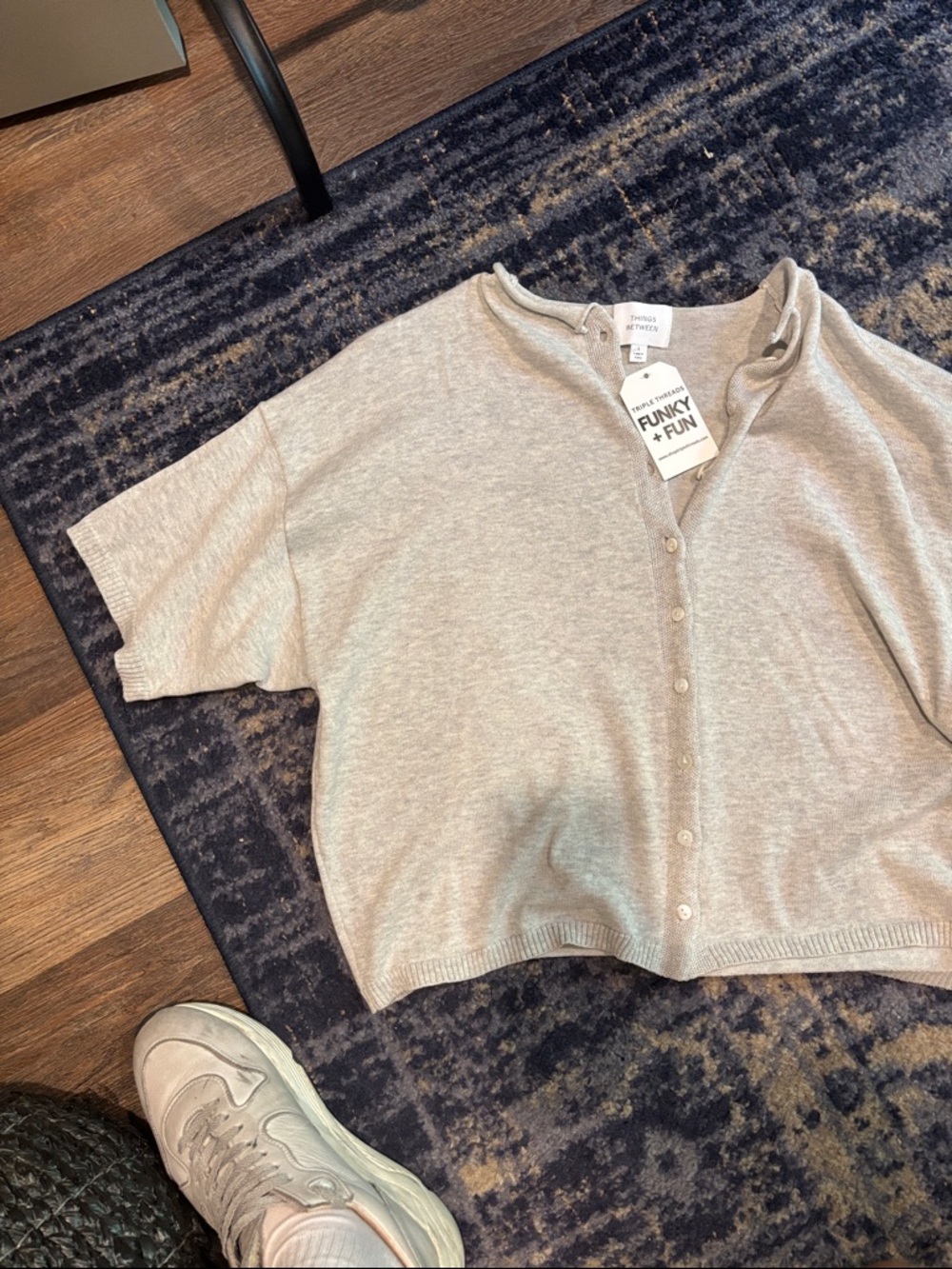 Women's grey Button-Up Blouse